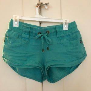 Linen short-Teal